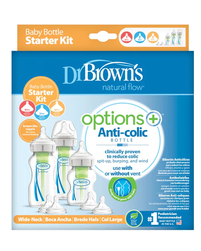 Dr Brown's kit biberons de démarrage a col large