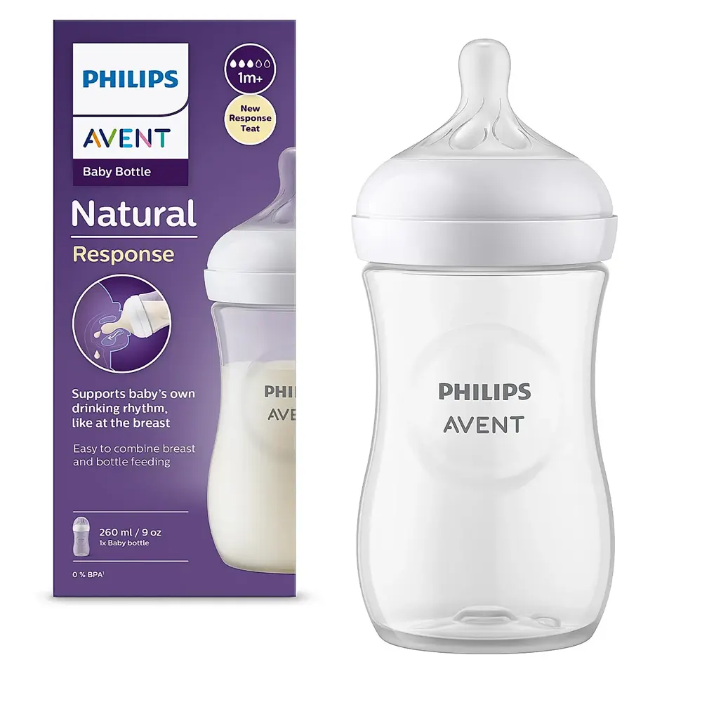 PHILIPS AVENT - BIBERON NATURAL RESPONSE EN PLASTIQUE 1m+ 260 ML