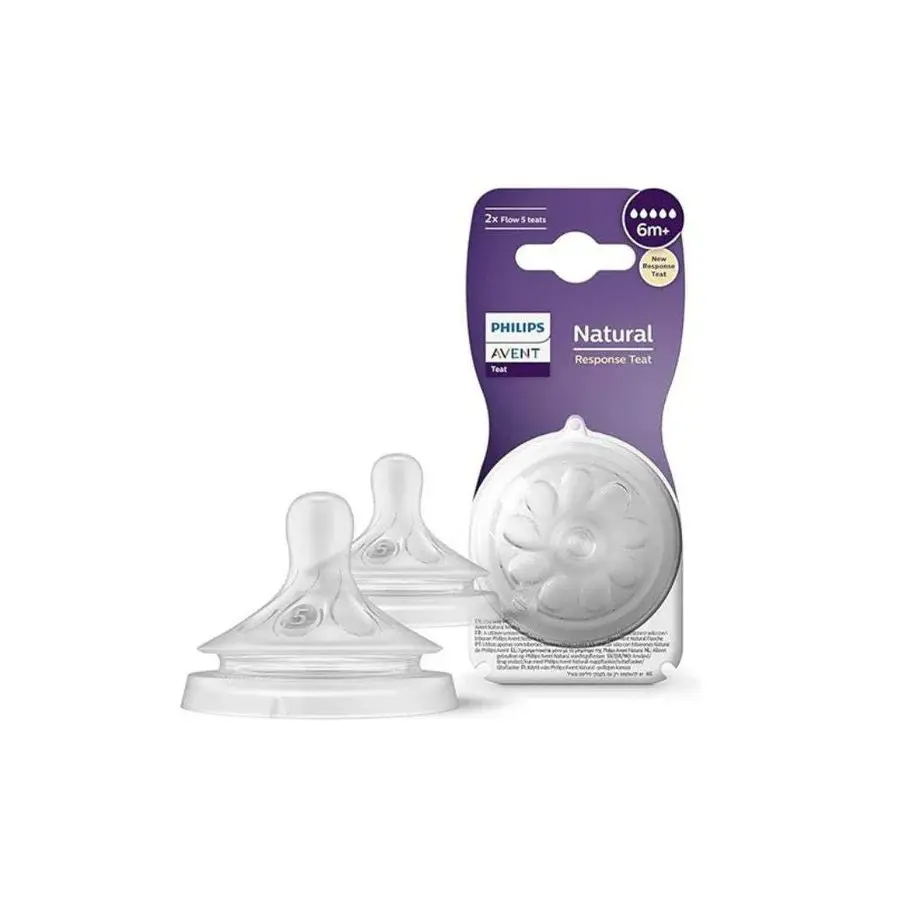 Phillips Avent - Lot de 2 tétines 6m+ Natural Response 3 Débit