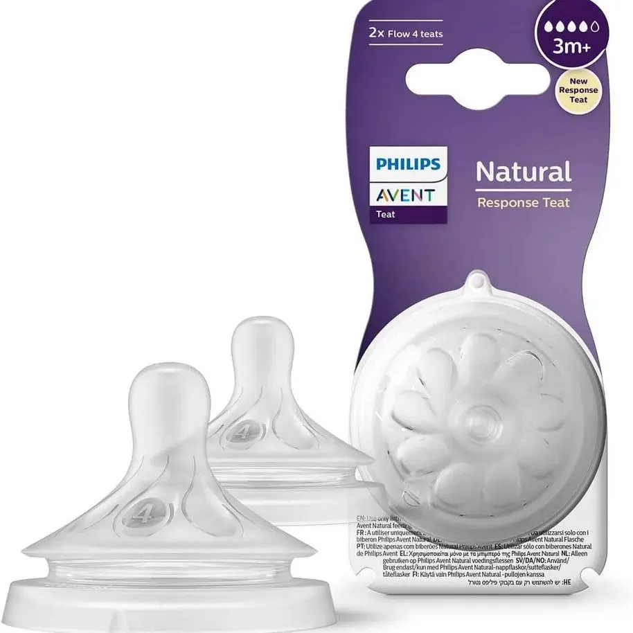 Phillips Avent - Lot de 2 tétines 3m+ Natural Response 3 Débit