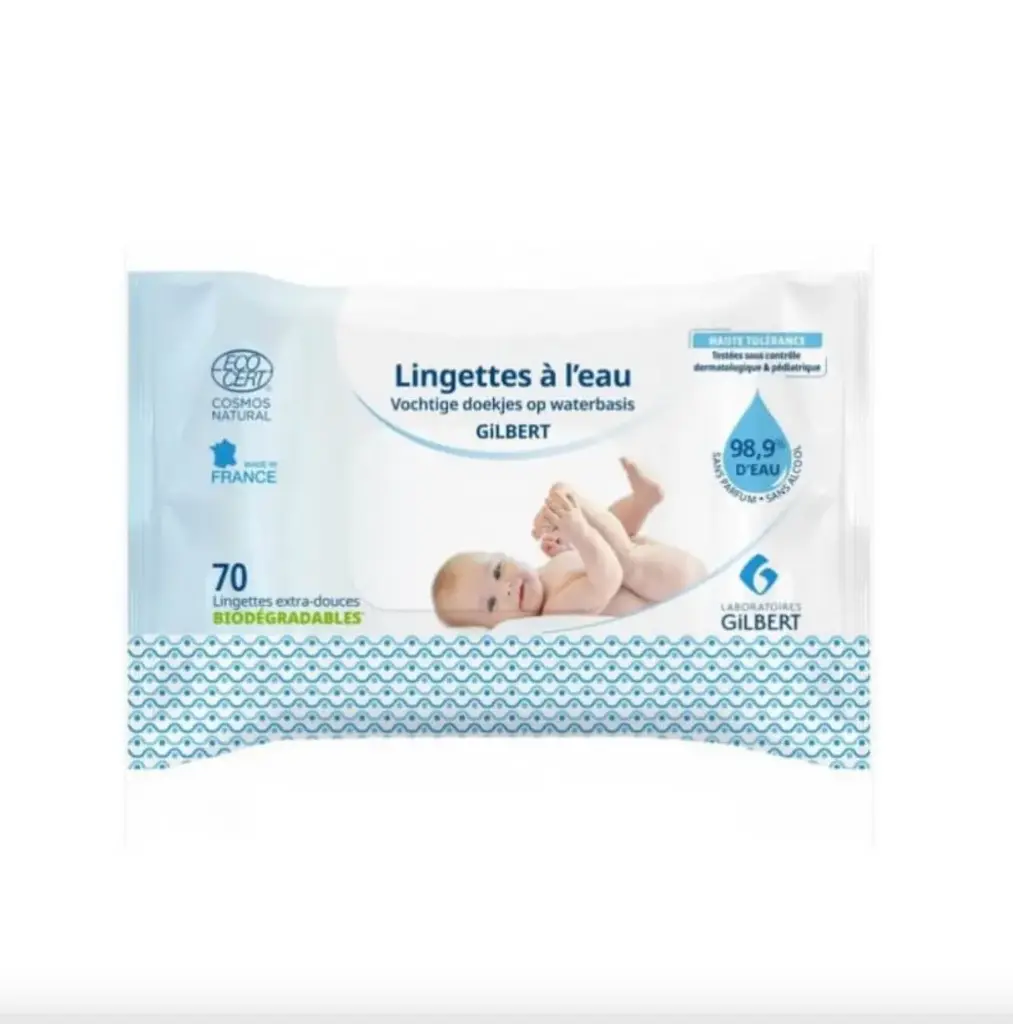 Lingettes Gilbert à l'Eau - 70 Unités