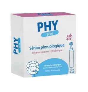 Phy bébé Sérum physiologique Physio dose stérile 10×5 ml