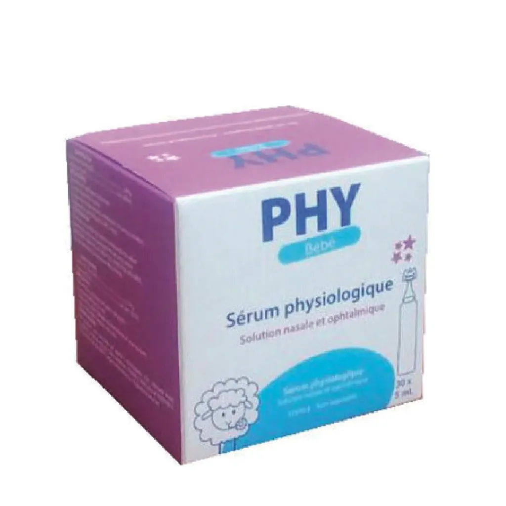 Phy bébé Sérum physiologique Physio dose stérile 30×5 ml