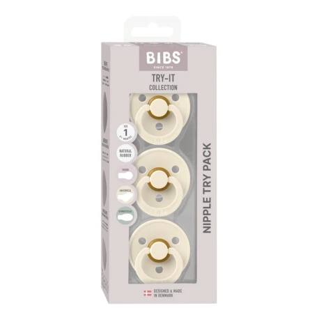 مجموعة BIBS Try-It - 3 عبوات مقاس 1 (0-6 أشهر.)