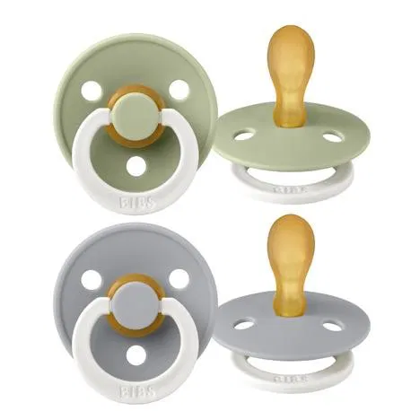 Bibs Lot de 2 Sucettes Rondes Taille 2 (6-18 mois) Brille dans le noir