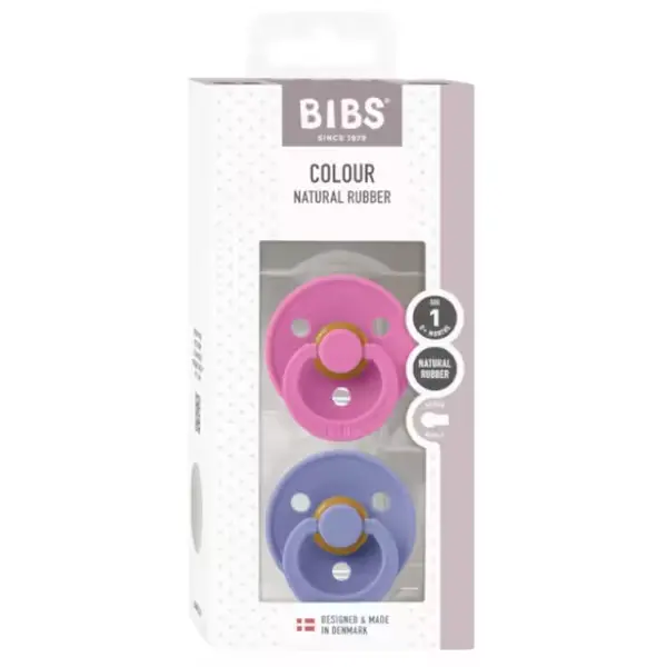 Bibs Lot de 2 Sucettes Rondes Taille 1 (0-6 mois)