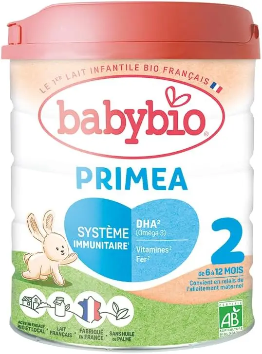 Babybio - Lait Infantile - Primea 2 ém Âge - 800g - de 6 à 12 Mois 