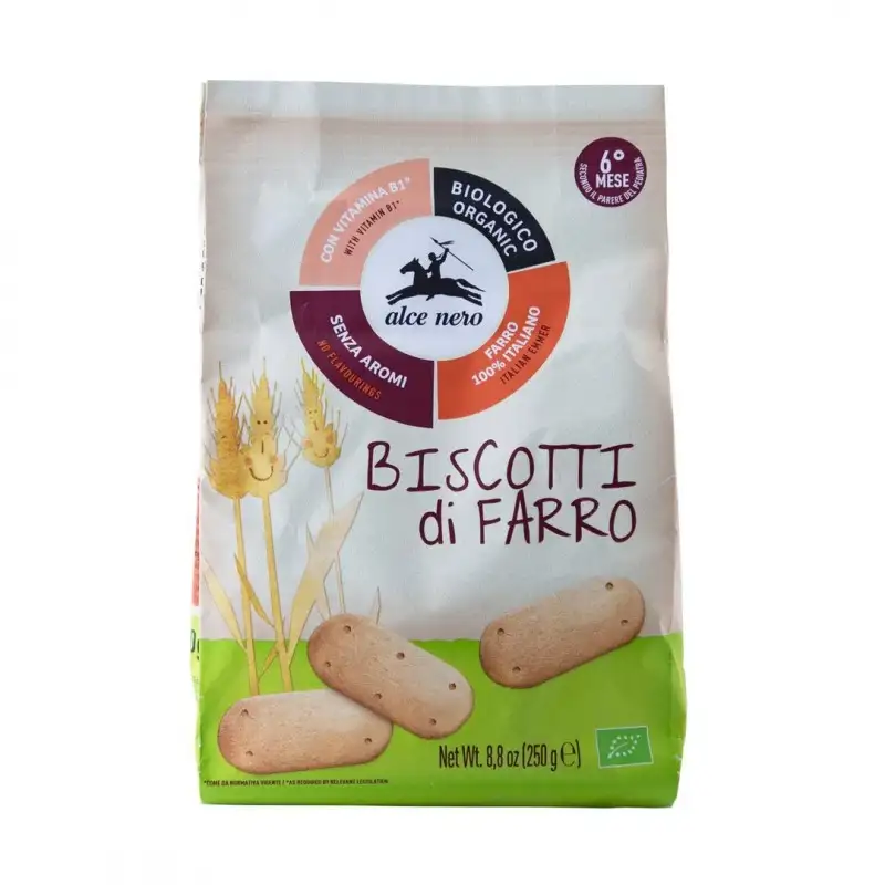 ALCE NERO BABY BISCUIT BLE FARRO 250G