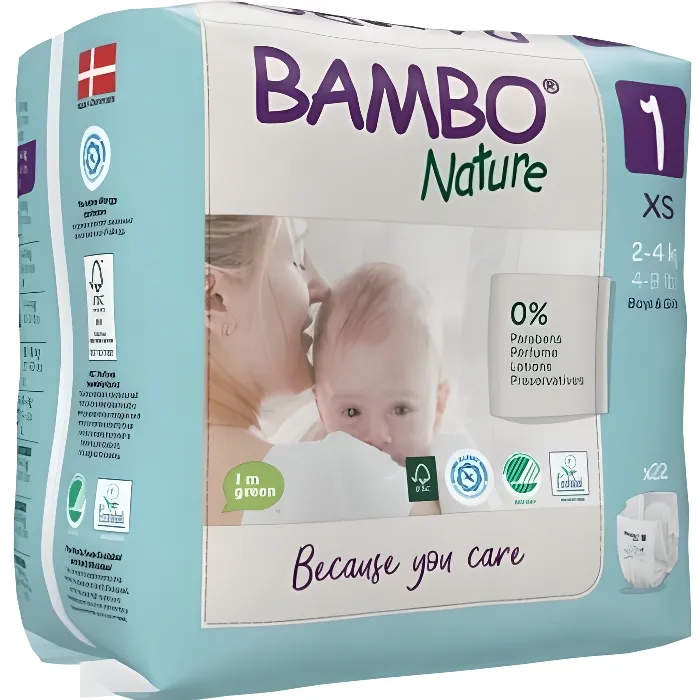 BAMBO NATURE Taille1 (2-4KG) / 22 COUCHES