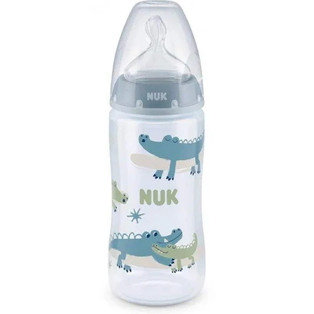 NUK First Choice + Biberon avec Contrôle de la température | Crocodile  0-6 mois - 300 ml