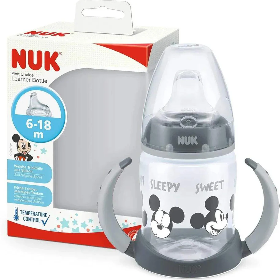 Nuk Tasse d’apprentissage Mickey 6-18mois 150ml Gris