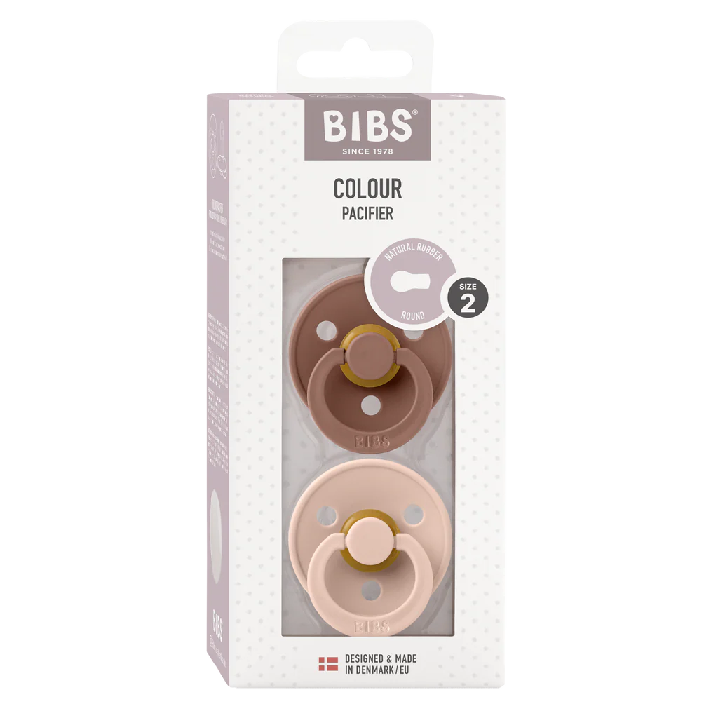 Bibs Lot de 2 Sucettes Rondes Taille 2 (6-18 mois)