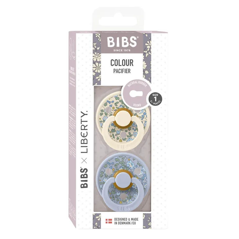 Bibs Lot de 2 Sucettes Rondes Taille 1 (0-6mois)