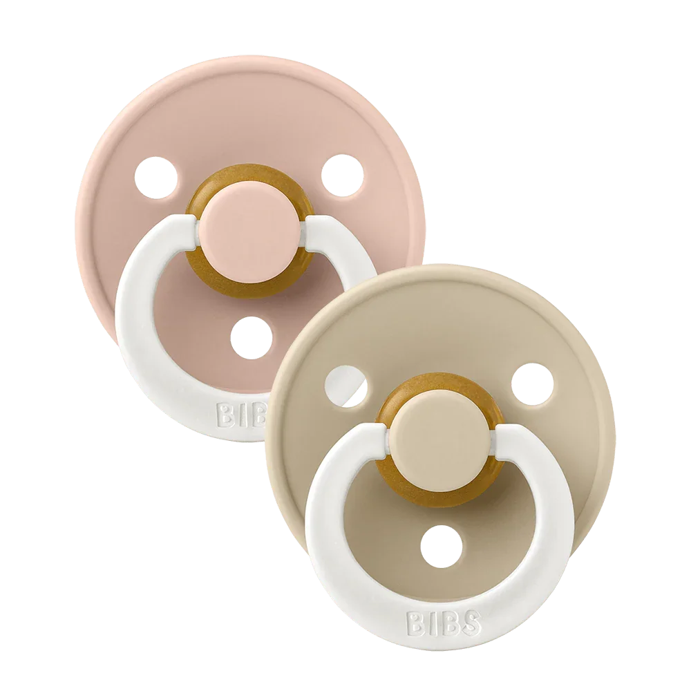 Bibs Lot de 2 Sucettes Rondes Taille 1  (0-6 mois) Brille dans le noir