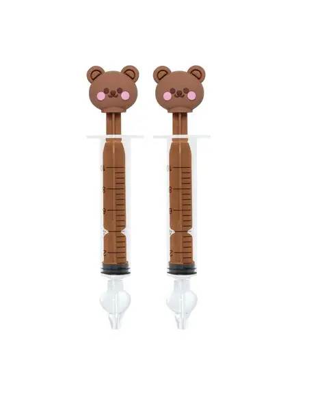 Lot de 2 Seringues Bébé pour Lavage Nasal oursons