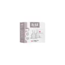 Bibs Lot de 2 tétines rondes en silicone à débit moyen pour biberons 0m+