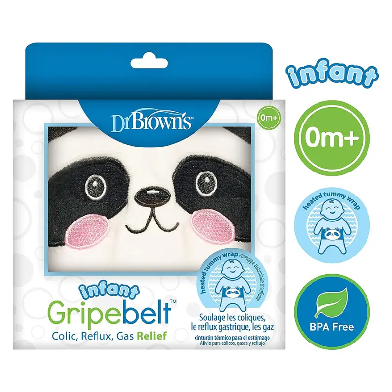 Dr. Brown’s Ceinture de protection pour bébé, Anti-coliques • Anti-reflux  – Panda