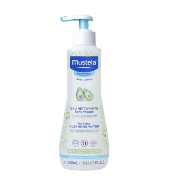 Mustela - eau nettoyante Bébé à l'avocat BIO sans rinçage  300ml