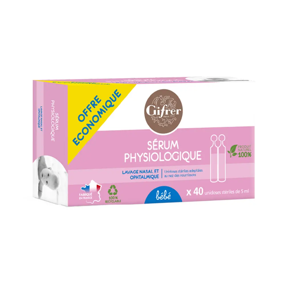 Gifrer Sérum Physiologique Bébé 40x5ml