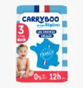 Carryboo Couches de nos Régions Taille 3 (4-9Kg) - 50 Unités 