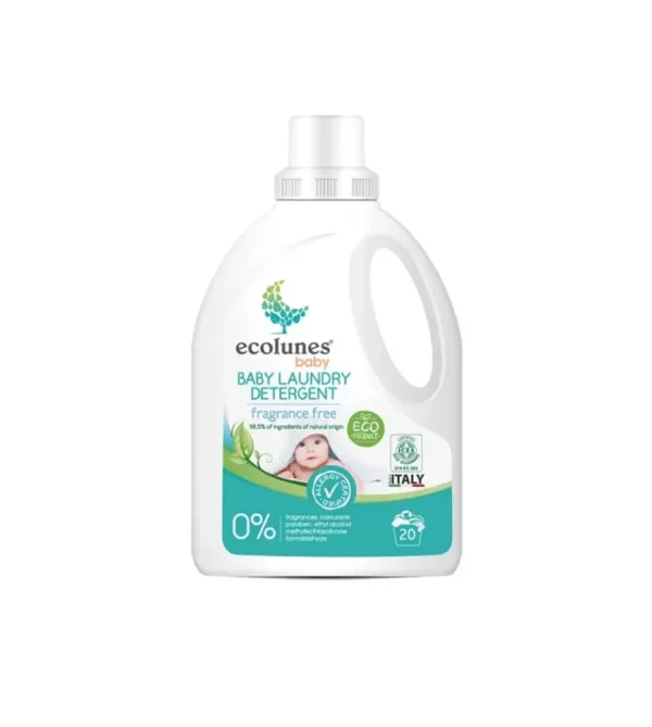 ECOLUNES - LESSIVE LINGE BÉBÉ ÉCOLOGIQUE ET HYPOALLERGÉNIQUE 1L