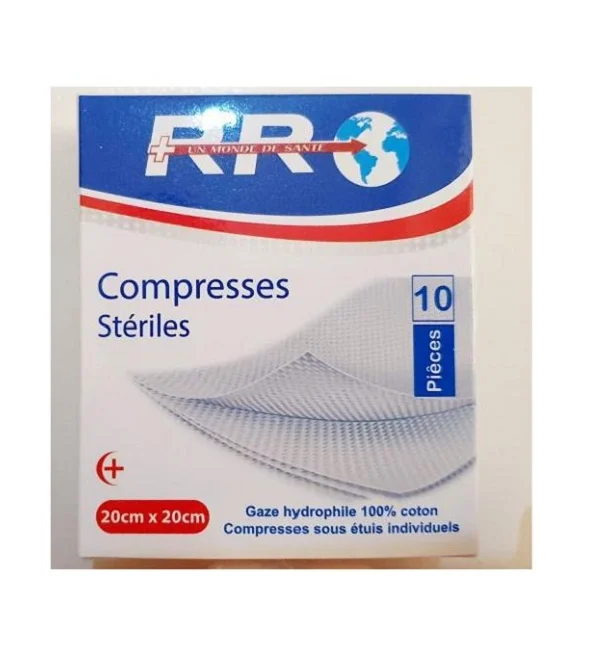 Compresses de gaze Stériles RR 10 PCS 20X20