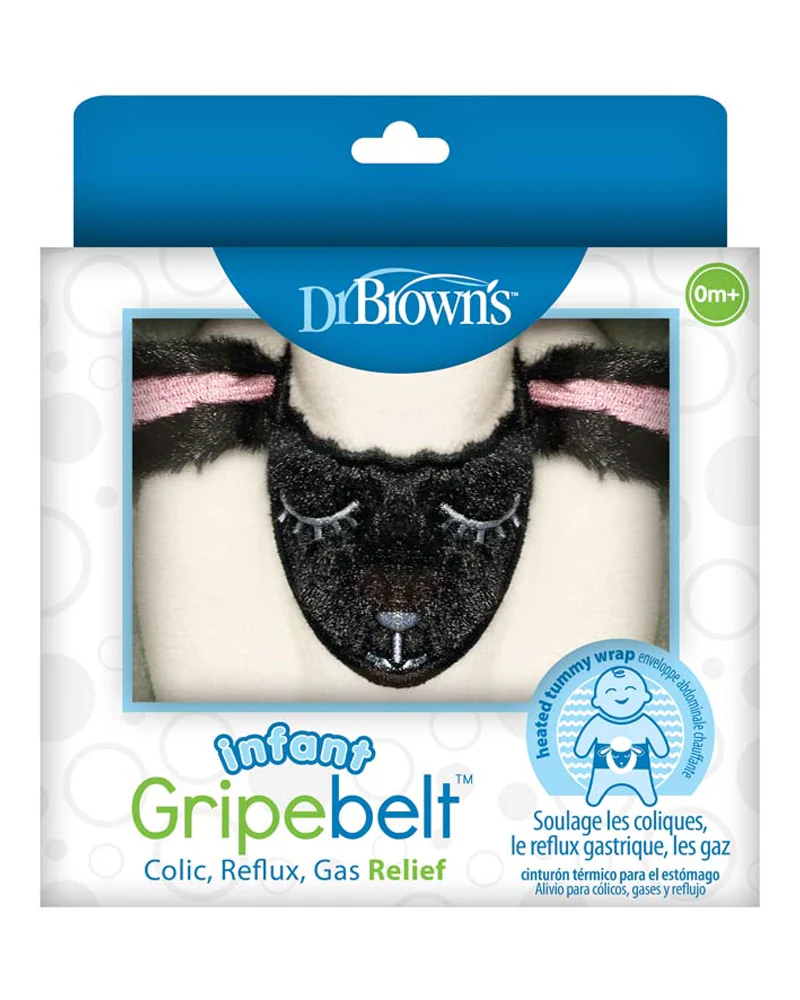 Dr. Brown’s Ceinture de protection pour bébé, Anti-coliques • Anti-reflux – Agneau