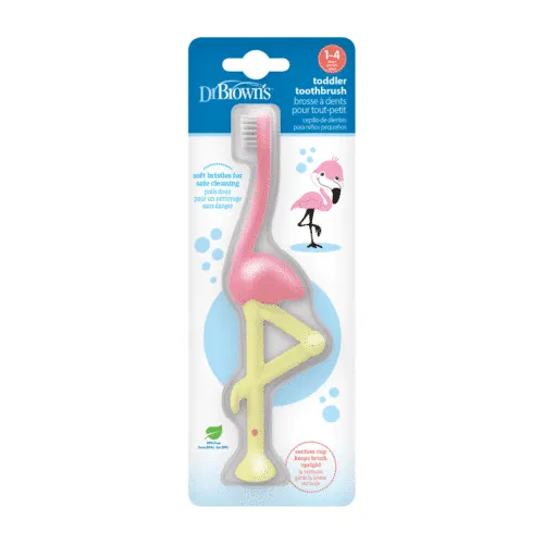 Dr. Brown’s Brosse à dents 1-4A – Flamant Rose