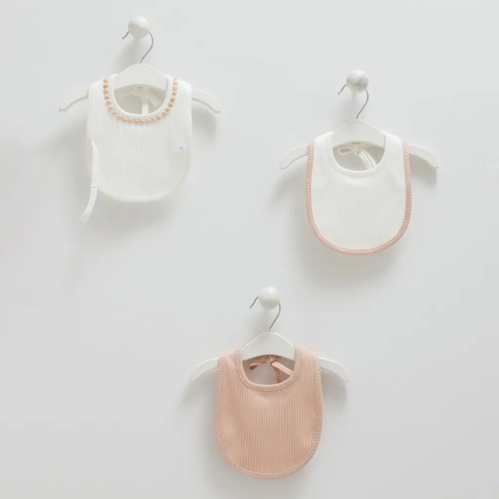 Lot de 3 Bavoirs | Caramell  Rose&Blanc