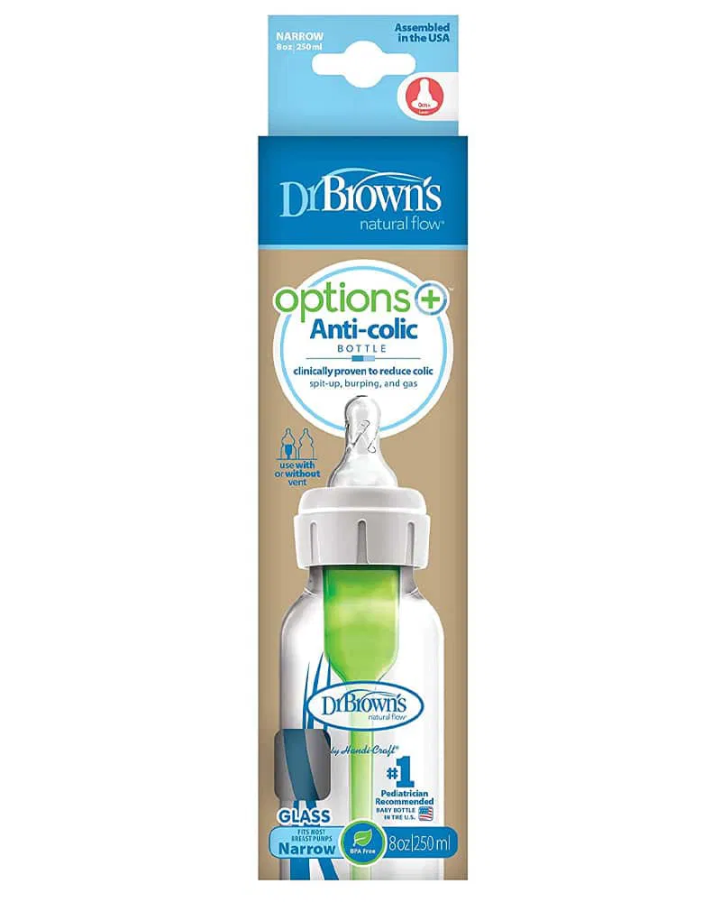 Dr. Brown’s Biberon anti-coliques Col Etroit  En Verre 250ml
