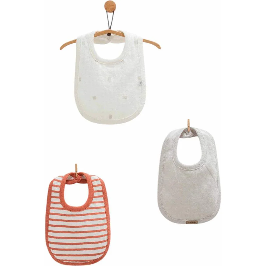 Lot de 3 Bavoirs | Caramell    Rouge&Blanc 