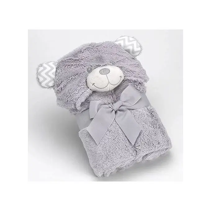Couverture Ourson Pour Bébé 75x95  Gris