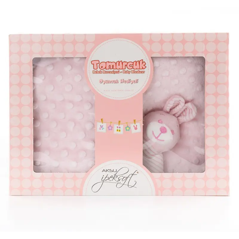 Pack Avec Une Couverture pour Bébé et Un Doudou | Tomurcuk