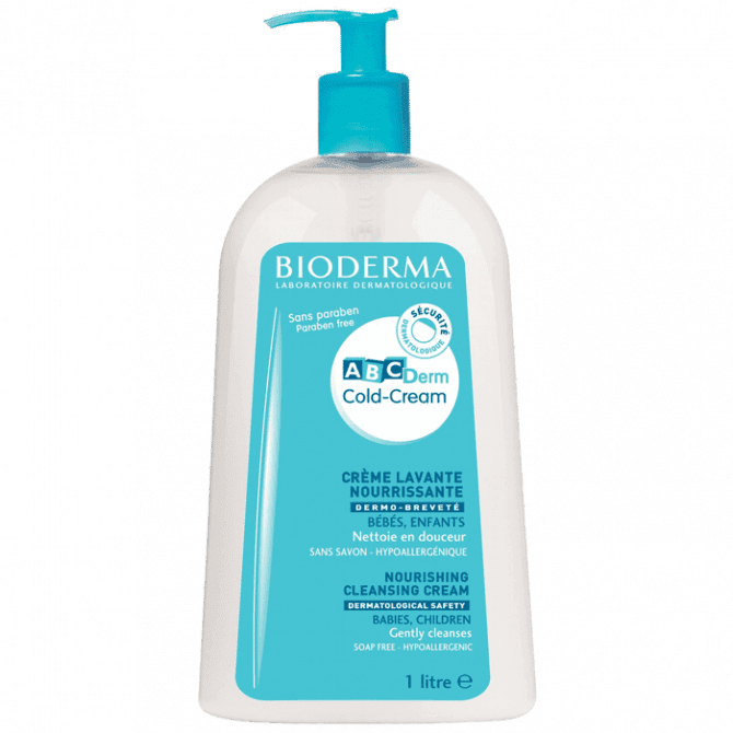 Bioderma ABCDerm Cold Cream crème lavante Nourissante Visage, Corps & Cheveux  1L