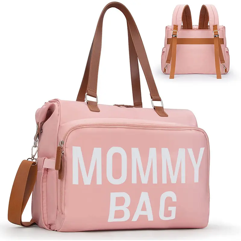 Sac de rangement pour Bébé grande capacité très pratique 14 poches | Mommy Bag Rose