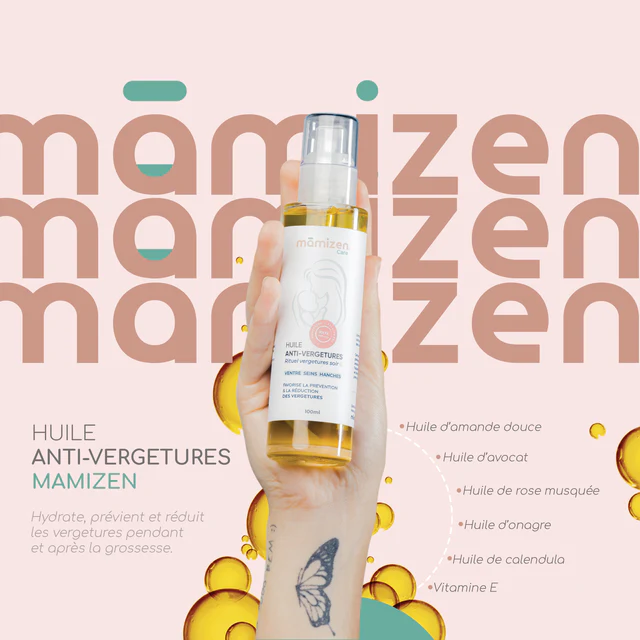 Mamizen Care Huile Anti-Vergetures 100 ml – Grossesse et Post-Partum