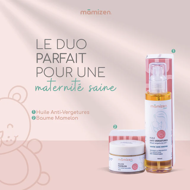 Pack Duo Huile Anti-Vergetures & Baume Mamelons – Mamizen Care