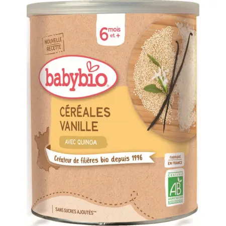 BABYBIO Céréales Vanille  Avec Quinoa Bio +6MOIS 220G