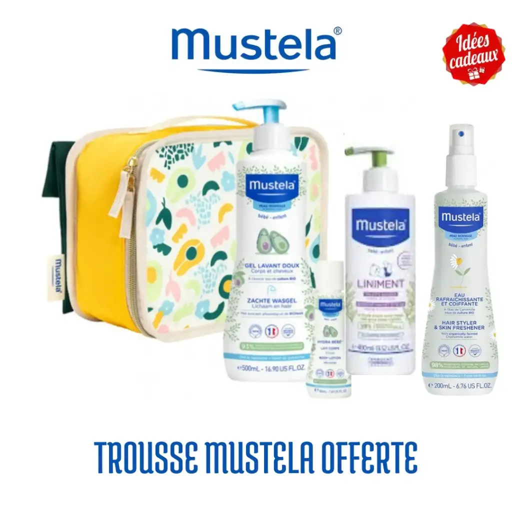 PACK MUSTELA POUR BEBE AVEC TROUSSE VANITY OFFERTE