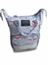 Sac à dos à langer multifonction avec poches biberons Gris