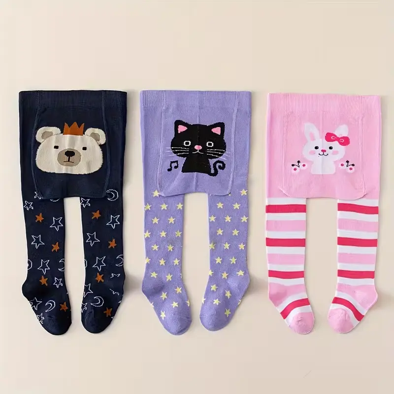 lot de 3 Collants pour Bébé, leggings Tendance & Confort de 1 à 2ans