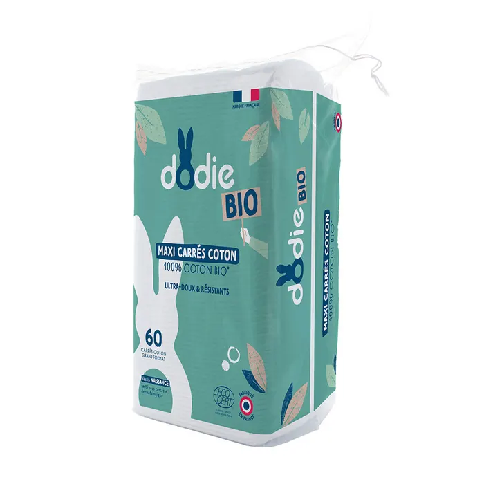 Dodie - Carré Coton certifiés BIO, Dès la naissance, x60
