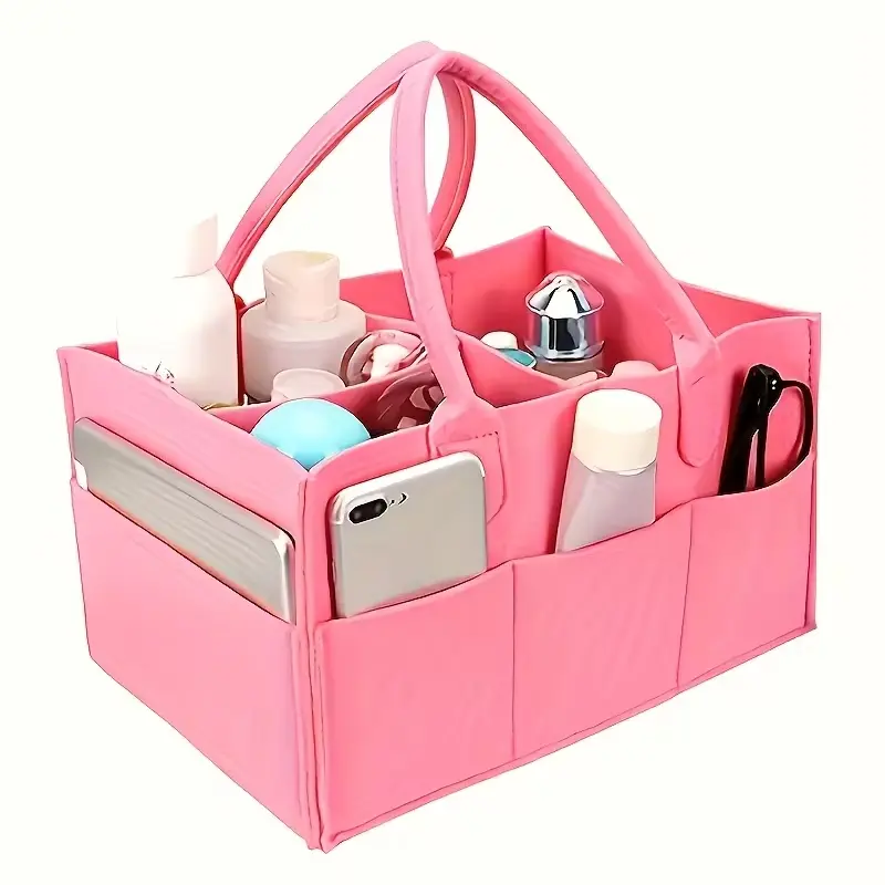 Sac organisateur pour bébé à compartiments multiples Rose