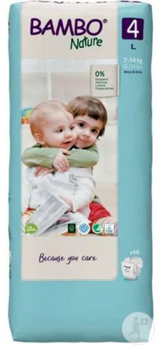 BAMBO NATURE Taille 4 (7-14KG) / 48 COUCHES