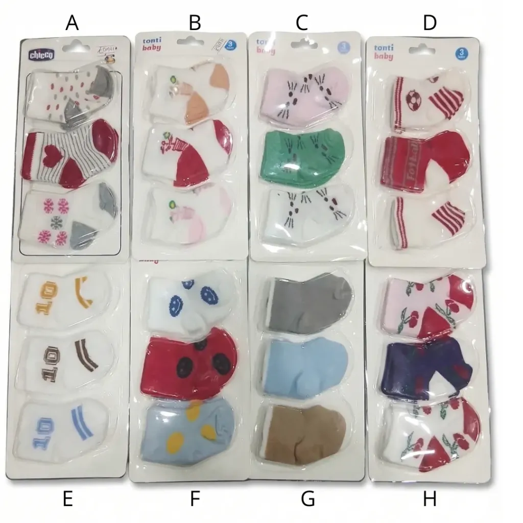 lot de 3 paires de chaussettes pour bébé (A)