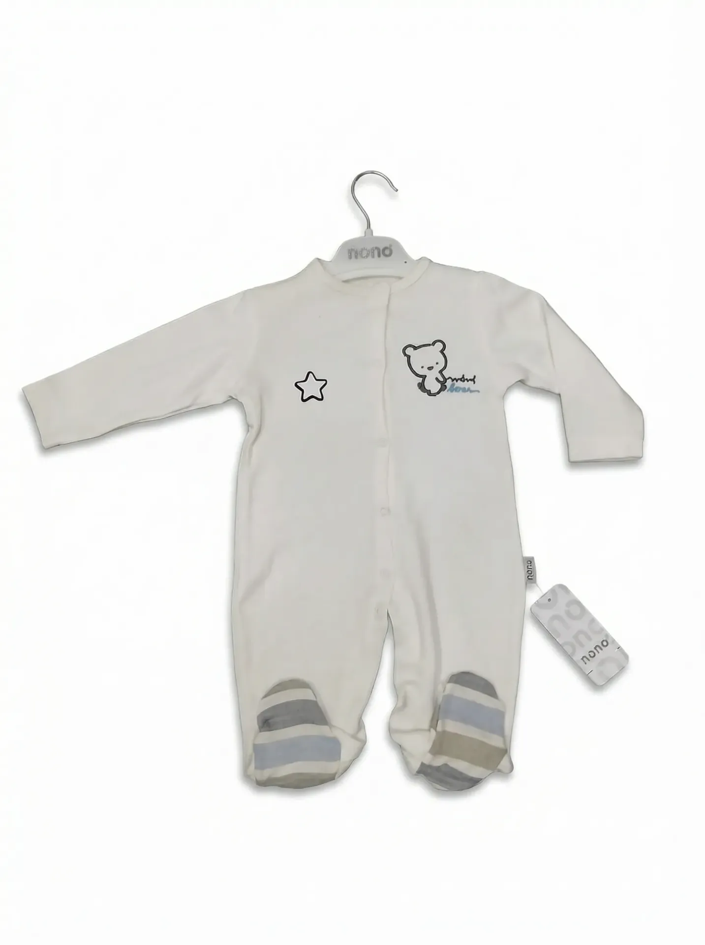 Grenouillères pour Bébé 0-3mois Blanc | nono