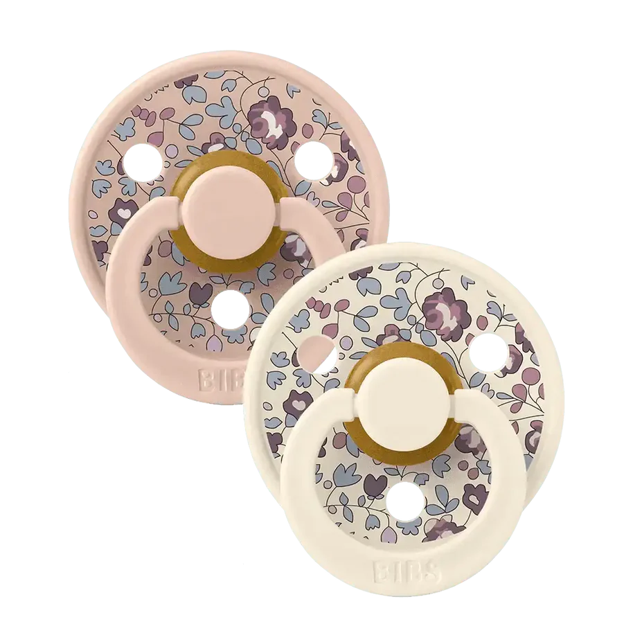 Bibs Lot de 2 Sucettes Rondes Taille 1 (0-6 mois) Eloise - Blush Mix