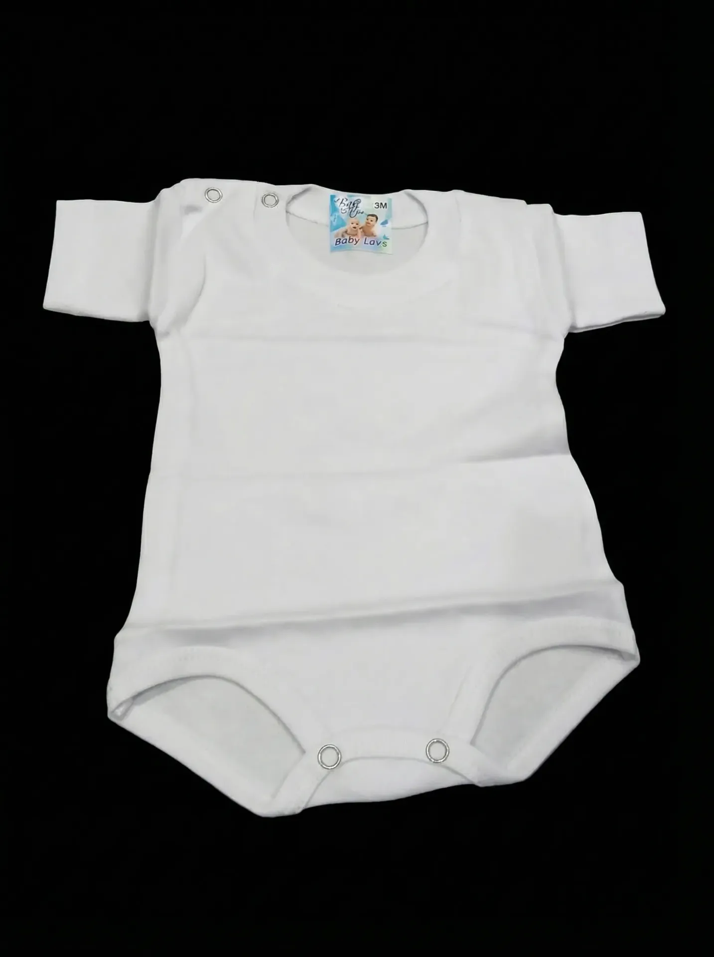 Bodies Bébé à Manches Courte 3 mois Blanc