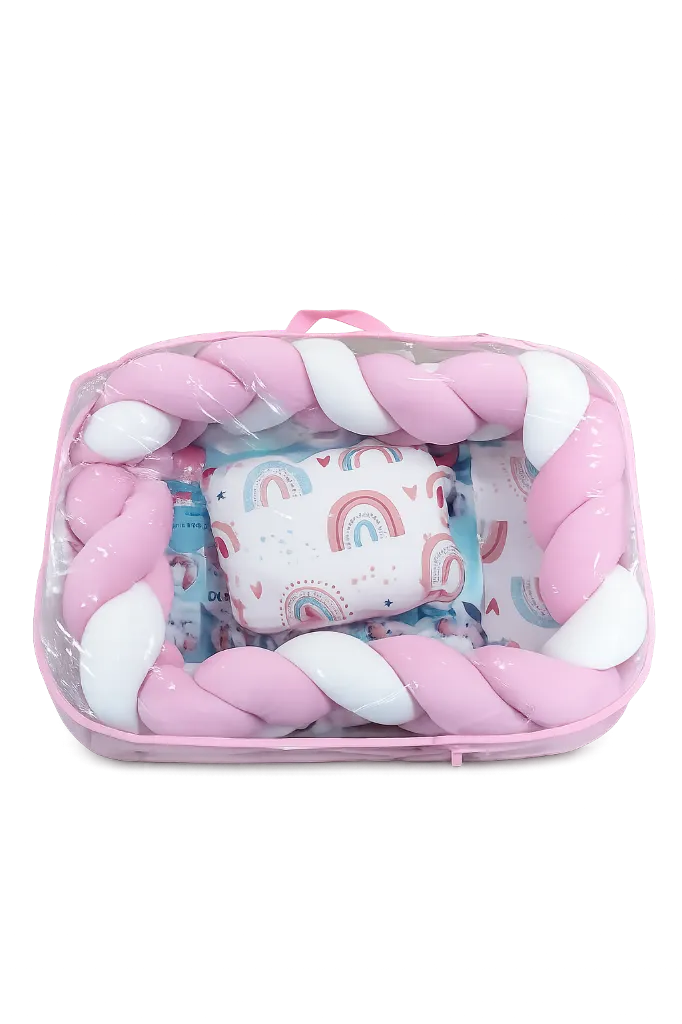 Réducteur de lit pour bébé 3 couleurs disponible Rose/Gris/Beige 0m+