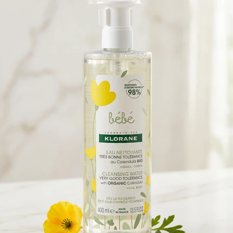 Klorane Eau Nettoyante Sans Rinçage Au Calendula Apaisant - 400ml